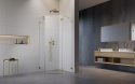 Wpisz KOD: PROMO - 10% Radaway Essenza Pro Brushed Gold PTJ kabina prysznicowa 90x90 cm prawa złoty szczot/szkło przez 10100000-99-01R/10100200-01-01