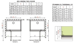 Radaway Essenza Pro Brushed Nickel KDJ drzwi prysznicowe 80 cm uchylne lewe nikiel szczotkowany/szkło przezroczy 10097080-91-01L