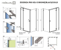 Radaway Essenza Pro Gold KDJ drzwi prysznicowe 120 cm prawe złoty połysk/szkło przezroczyste 10097120-09-01R