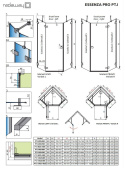 Radaway Essenza Pro Gold PTJ drzwi prysznicowe prawe złoty połysk/szkło przezroczyste 10100000-09-01R