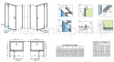 Radaway Essenza Pro KDJ drzwi prysznicowe 120 cm lewe nikiel szczotkowany/szkło przezroczyste 10097120-91-01L