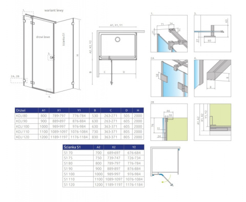 Radaway Essenza Pro White KDJ drzwi prysznicowe 110 cm prawe biały mat/szkło przezroczyste 10097110-04-01R
