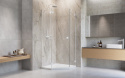 Radaway Essenza Pro White PTJ kabina prysznicowa 80x80 cm prawa biały mat/szkło przezroczyste 10100000-04-01R/10100100-01-01