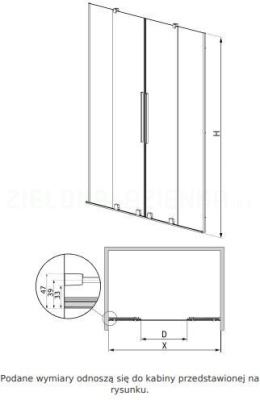 Radaway Furo Black DWD drzwi prysznicowe na wymiar 180 cm uchylne czarny mat/szkło przezroczyste 20241114-214521-149098