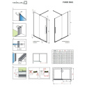 Radaway Furo Brushed Gunmetal DWJ drzwi prysznicowe 130 cm lewe gunmetal szczotko/szkło przezrocz 10107672-92-01L/10110630-01-01