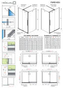 Radaway Furo Brushed Gunmetal KDJ drzwi prysznicowe 130 cm prawe gumetal brushed/szkło przezroczy 10104672-92-01R/10110630-01-01