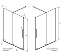 Radaway Furo Gold DWJ drzwi prysznicowe 150 cm rozsuwane prawe złoty połysk/szkło przezroczyste 10107772-09-01R/10110730-01-01