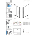 Radaway Furo SL Gold DWJ drzwi prysznicowe 120 cm wnękowe prawe złoty połysk/szkło przezroczyste 10307622-09-01R/10110580-01-01