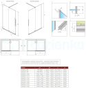 Radaway Furo Walk-In drzwi ze ścianką 160 cm lewe wolnostojąca złoty szczotkowany/szkło przezrocz 10106838-99-01L/10110794-01-01