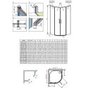 Radaway Idea PDD kabina prysznicowa 100 cm półokrągła chrom/szkło przezroczyste 387139-01-01/387142-01-01