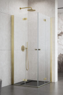 Radaway Nes Brushed Gold KDD B kabina prysznicowa 90x90cm złoty szczotkowany/szkło przezroczyste 10024090-99-01L/10024090-99-01R