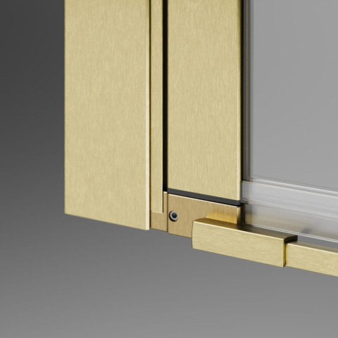 Radaway Nes Brushed Gold KDD B kabina prysznicowa 90x90cm złoty szczotkowany/szkło przezroczyste 10024090-99-01L/10024090-99-01R