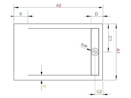 Radaway Teos F brodzik prostokątny 210x100 cm antracyt HTF210100-64