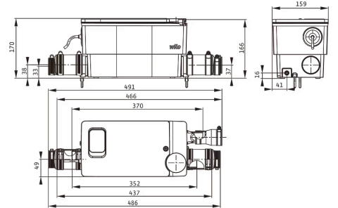 Wilo kompaktowa pompa DrainLift MINI3-XXS-EF 6095126