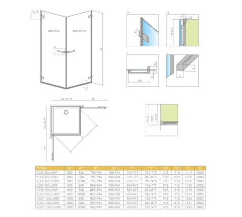 Wpisz KOD: PROMO - 10% Radaway Arta KDD I drzwi prysznicowe 80 cm prawe do kabiny narożnej chrom+/szkło przezroczyste 386060-03-01R