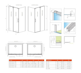 Wpisz KOD: PROMO - 10% Radaway Espera Pro KDJ drzwi prysznicowe ze ścianką 120 cm lewe chrom/szkło przezroczyste 10090120-01-01L/10092120-01-01L