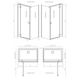 Wpisz KOD: PROMO - 10% Radaway Essenza 8 KDJ drzwi prysznicowe 90 cm uchylne lewe chrom połysk/szkło przezroczyste 10480612-01-01L/10470237-01-01L