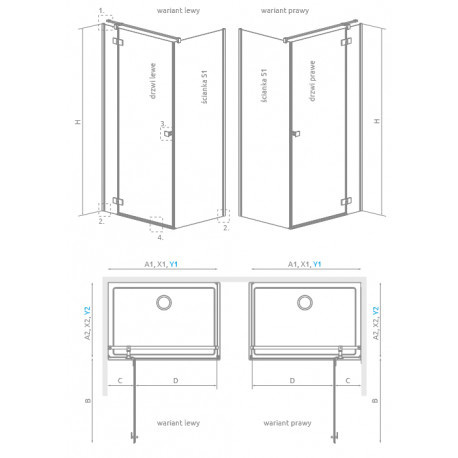 Wpisz KOD: PROMO - 10% Radaway Essenza 8 KDJ drzwi prysznicowe 90 cm uchylne lewe chrom połysk/szkło przezroczyste 10480612-01-01L/10470237-01-01L