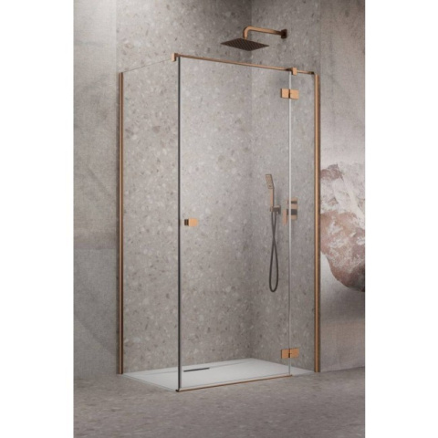 Wpisz KOD: PROMO - 10% Radaway Essenza Brushed Copper KDJ drzwi prysznicowe 90 cm uchylne miedź szczotkowana/szkło przezroczyste 1385044-93-01L