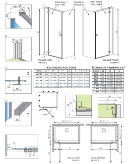 Wpisz KOD: PROMO - 10% Radaway Essenza Brushed Gold KDJ drzwi prysznicowe 110 cm uchylne złoty szczotkowany/szkło przezroczyste 1385041-99-01R