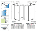 Radaway Essenza Pro Black KDJ+S drzwi prysznicowe 100 cm prawe czarny mat/szkło przezroczyste 10097310-54-01R