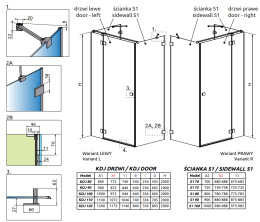 Wpisz KOD: PROMO - 10% Radaway Essenza Pro Black KDJ+S drzwi prysznicowe 90 cm prawe czarny mat/szkło przezroczyste 10097390-54-01R