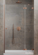 Wpisz KOD: PROMO - 10% Radaway Essenza Pro Brushed Cooper DWJ drzwi prysznicowe 110 cm wnękowe lewe miedź szczotkowana/szkło przezroczy 10099110-93-01L