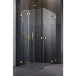 Radaway Essenza Pro Brushed Gold KDD kabina prysznicowa część prawa 80x80 cm kwadratowa 10096080-99-01R