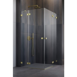 Wpisz KOD: PROMO - 10% Radaway Essenza Pro Brushed Gold KDD kabina prysznicowa część prawa 90x90 cm kwadratowa 10096090-99-01R