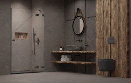 Radaway Essenza Pro Brushed Gunmetal DWJ drzwi prysznicowe 100 cm wnękowe prawe gunmetal szczotk/szkło przezrocz 10099100-92-01R