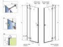 Radaway Essenza Pro Brushed Nickel DWJ drzwi prysznicowe 100 cm lewe nikiel szczotkowany/szkło przezroczyste 10099100-91-01L