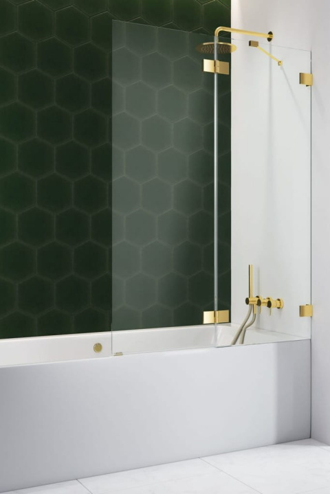 Radaway Essenza Pro Gold PND II parawan nawannowy 140 cm prawy złoty/szkło przezroczyste 10102140-09-01R