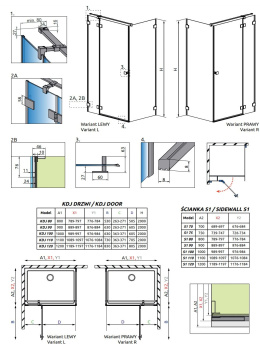 Radaway Essenza Pro KDJ drzwi prysznicowe 100 cm prawe chrom/szkło przezroczyste 10097100-01-01R