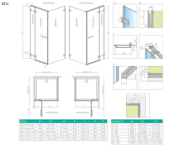 Radaway Euphoria KDJ P drzwi prysznicowe 90 cm lewe chrom/szkło przezroczyste 383612-01L/383241-01L