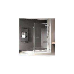 Radaway Euphoria KDJ drzwi prysznicowe 120 cm prawe ze ścianką krótką chrom/szkło przezroczyste 383812-01R/383240-01R