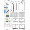 Radaway Furo Brushed Nickel KDJ drzwi prysznicowe 100 cm prawe nikiel szczotkow/szkło przezroczys 10104522-91-01R/10110480-01-01
