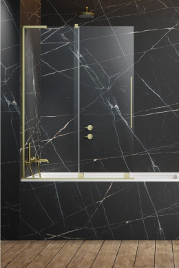 Wpisz KOD: PROMO - 10% Radaway Furo SL Brushed Gold PND II parawan nawannowy 120 cm lewy złoty szczotkow/szkło przezrocz 10309638-99-01L/10112594-01-01