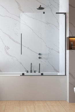 Wpisz KOD: PROMO - 10% Radaway Furo SLPND II parawan nawannowy 120 cm prawy gunmetal szczotkowany/szkło przezroczyste 10309638-92-01R/10112594-01-01