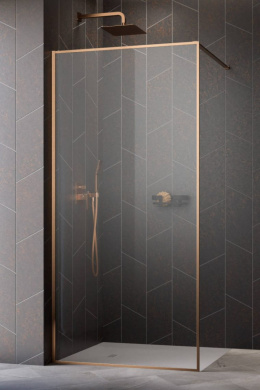 Wpisz KOD: PROMO - 10% Radaway Modo F Brushed Copper II ścianka prysznicowa walk-in 120 cm szkło przezroczyste 10409124-93-01