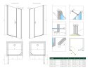 Radaway Nes 8 Black DWS drzwi prysznicowe 100 cm wnękowe prawe czarny mat/szkło przezroczyste 10078100-54-01R/10078111-01-01