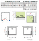 Radaway Nes Black 8 KDJ B drzwi prysznicowe 100 cm lewe czarny mat/szkło przezroczyste 10075100-54-01L