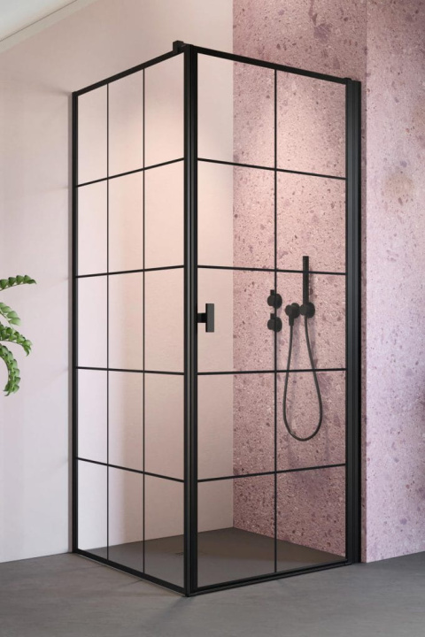 Radaway Nes Black KDJ I Factory drzwi prysznicowe 100 cm prawe czarny mat/szkło Factory 10022100-54-55R