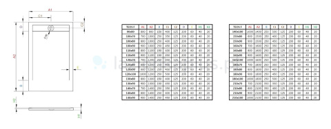 Radaway Teos F brodzik 160x100 cm prostokątny biały HTF160100-04