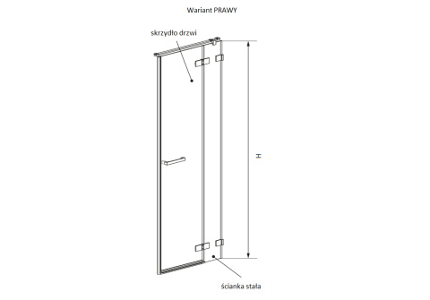 Wpisz KOD: PROMO - 10% Radaway Arta DWJ II ścianka prysznicowa 32,3 cm prawa chrom/szkło przezroczyste 386012-03-01R