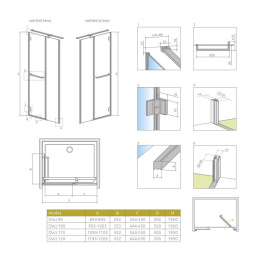 Wpisz KOD: PROMO - 10% Radaway Carena DWJ drzwi prysznicowe 120 cm prawe chrom/szkło przezroczyste 134332-01-01NR
