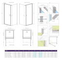 Radaway Eos KDJ I kabina prysznicowa 100x100 cm kwadratowa prawa chrom/szkło przezroczyste 137523-01-01R