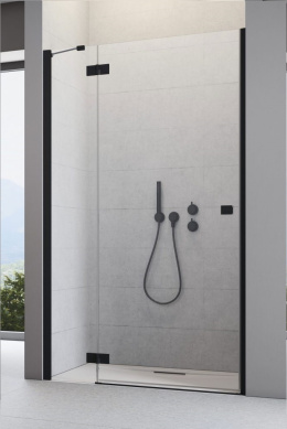 Wpisz KOD: PROMO - 10% Radaway Essenza New Black DWJ drzwi prysznicowe 110 cm lewe czarny mat/szkło przezroczyste 1385015-54-01L