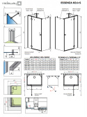 Wpisz KOD: PROMO - 10% Radaway Essenza New Black KDJ+S drzwi prysznicowe 110 cm prawe czarny mat/szkło przezroczyste 1385023-54-01R
