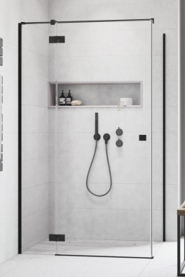 Wpisz KOD: PROMO - 10% Radaway Essenza New Black KDJ drzwi prysznicowe 100 cm lewe czarny mat/szkło przezroczyste 1385040-54-01L