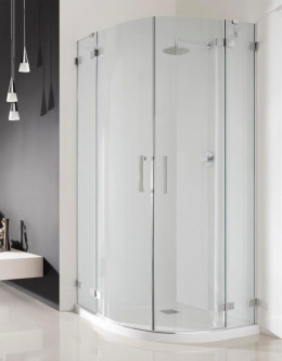 Radaway Euphoria PDD kabina prysznicowa 100 cm półokrągła prawa chrom/szkło przezroczyste 383003-01R